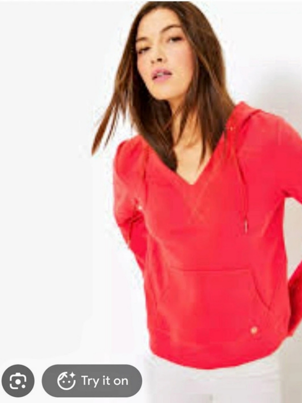 Lilly Pulitzer Carrie Pullover Hoodie In Coral Size S